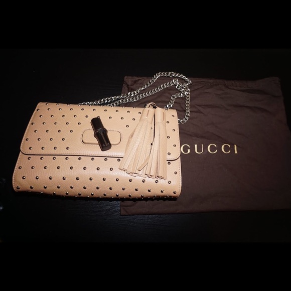 Gucci Studded Bamboo Ltd Edition Shoulder Bag - Picture 3 of 8